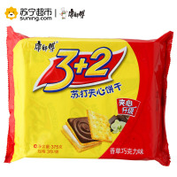康师傅 3+2苏打夹心饼干 香草巧g力味375g
