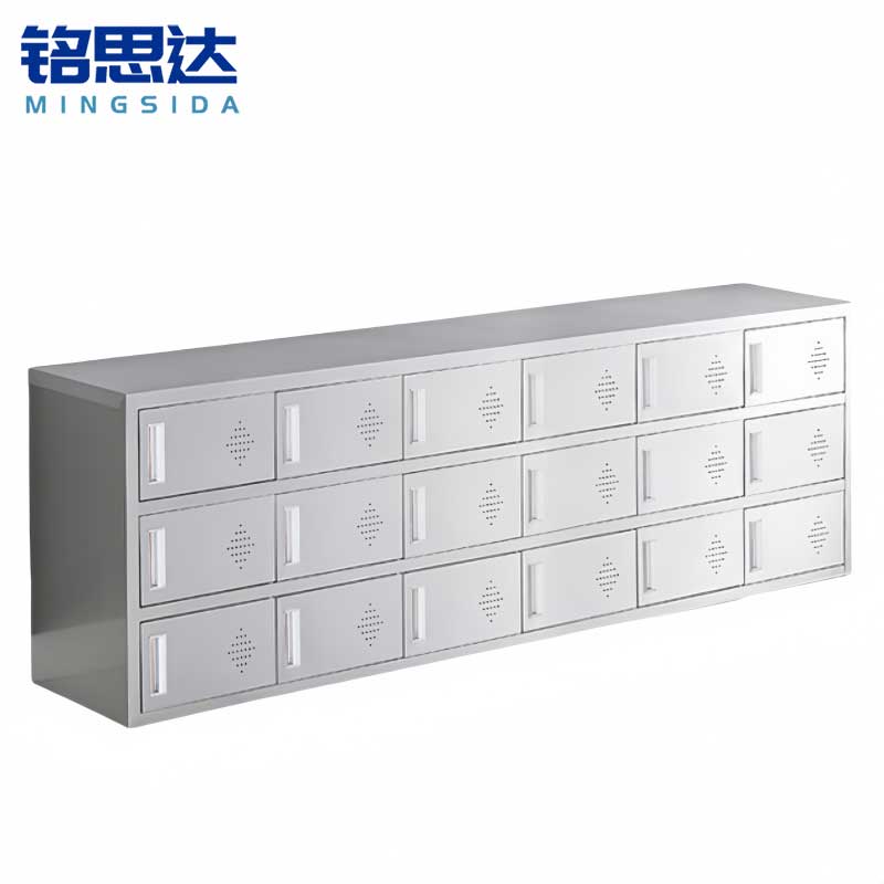 铭思达不锈钢鞋柜单面18门个