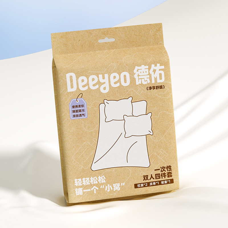德佑一次性床上用品1套10030408床单被罩加厚浴巾高清大图