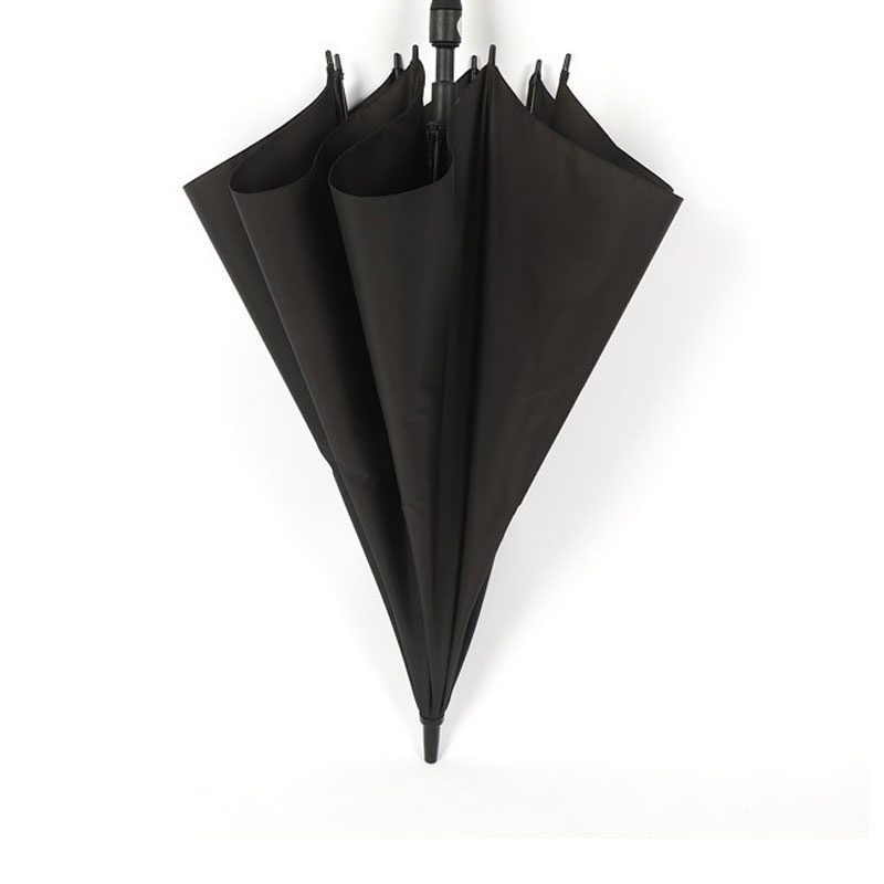 敏胤黑胶加固长柄晴雨伞MY-6664 黑色高清大图