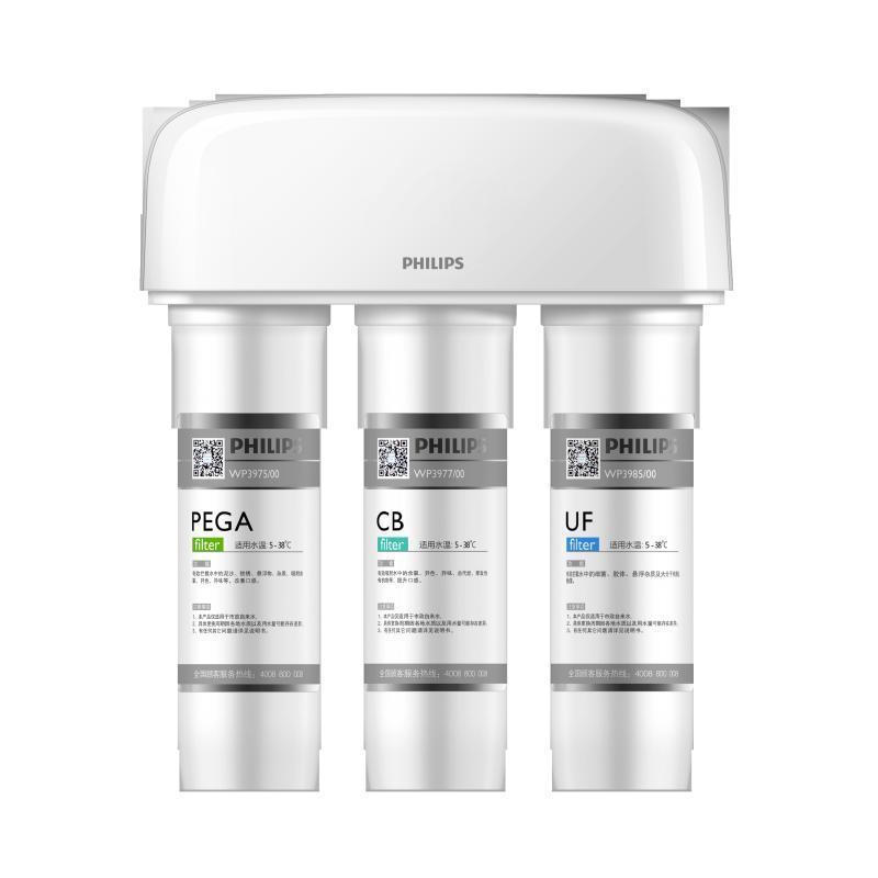 飞利浦 Philips 超滤净水器 厨下式 净水流量2L/min 直饮机 WP4160/00