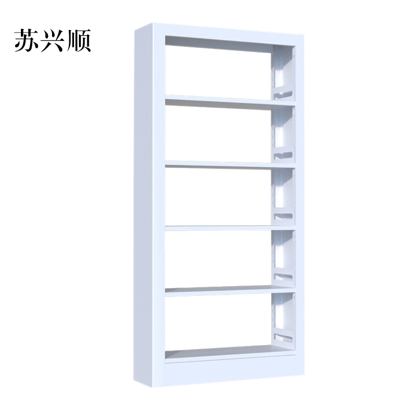 苏兴顺钢制置物架图书馆单双面书店阅览室货架档案架资料架单面一列一高清大图