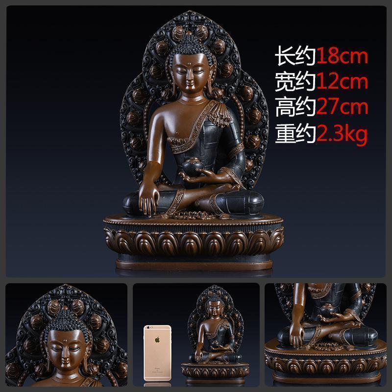 家柏饰(CORATED)释迦摩尼佛像铜 如来佛像释迦牟尼三世佛供奉密宗大号高清大图