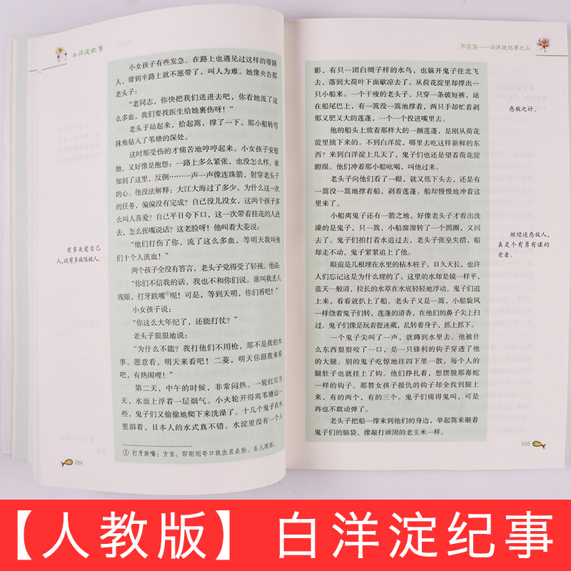 猎人笔记-盈伽 [正版]白洋淀纪事 孙犁 初中生七年级上册必读原著无删减完整版 人教版人民教育出版社 青少年初中军事小高清大图