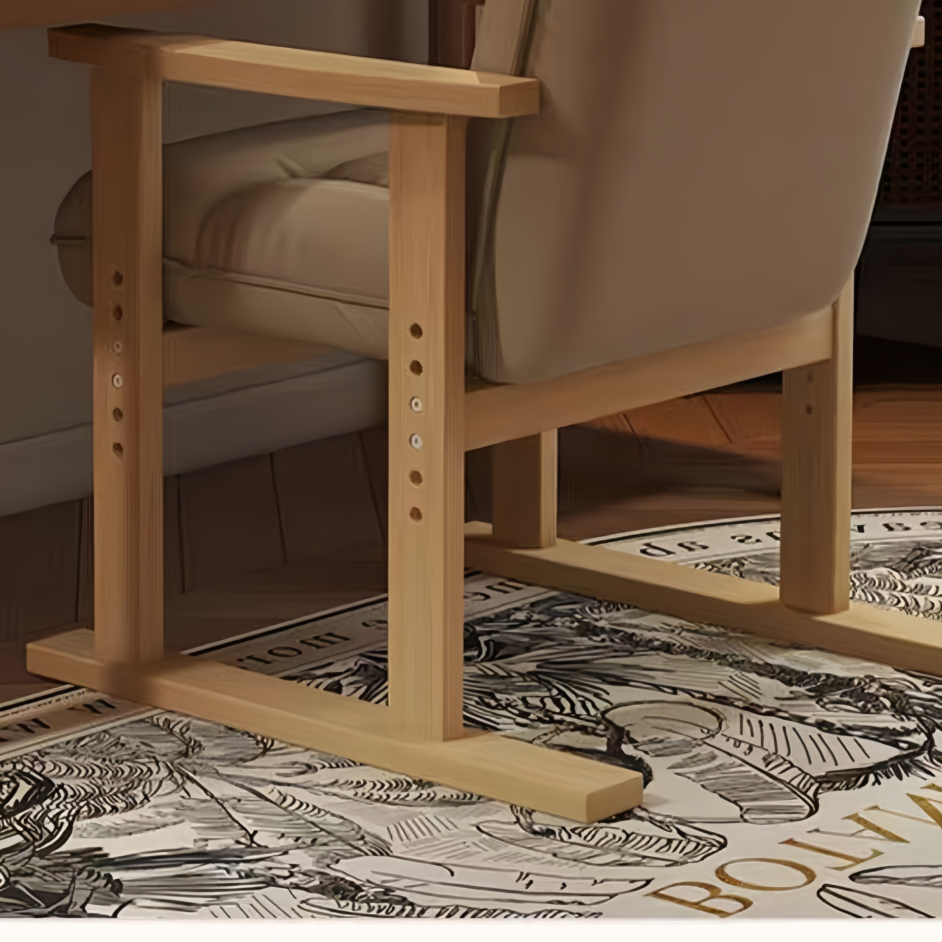 演发 实木椅55cm 把高清大图