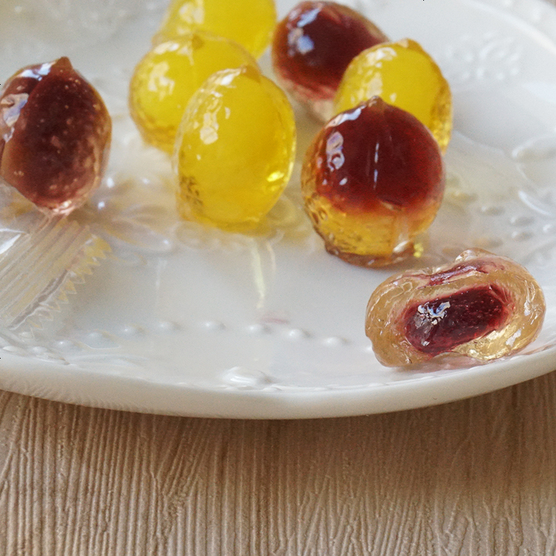 大瓶高颜值果汁爆浆果酱夹心软糖蓝莓芒果草莓味糖果礼节日礼物 蓝莓