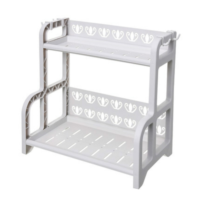 厨房多层塑料置物架 调料调味瓶储物收纳架厨具收纳架 落地收纳架高清大图