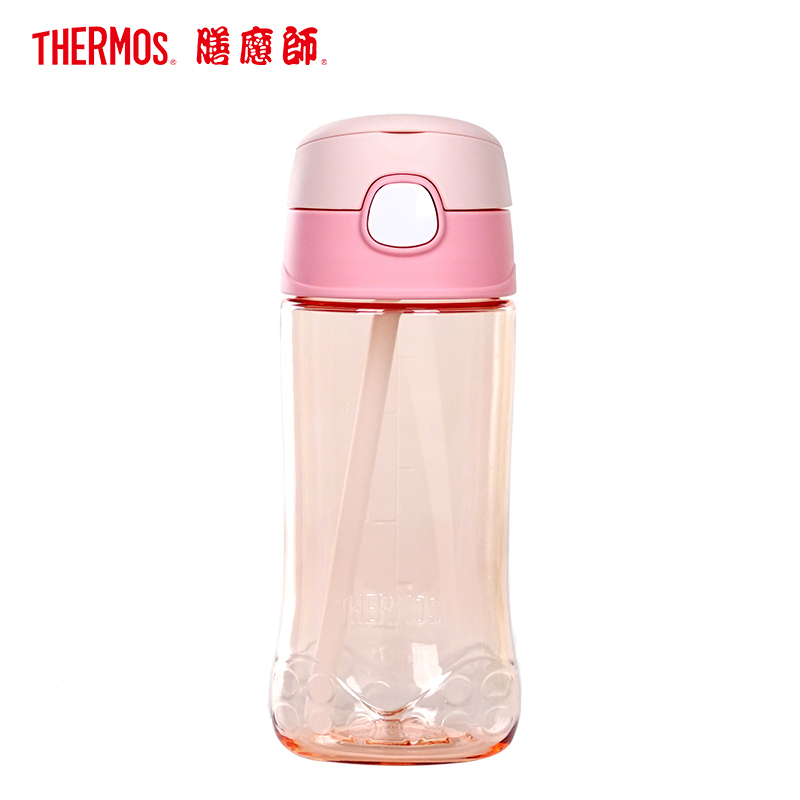 膳魔师(Thermos)朱一龙同款膳魔師Tritan塑料杯F4011T吸管杯 450ML家用/旅行/通用可爱卡通吸管杯
