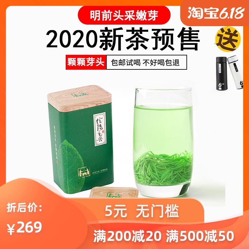 信阳毛尖2020新茶明前头采特级嫩芽绿茶春茶茶叶浓香型散装250g