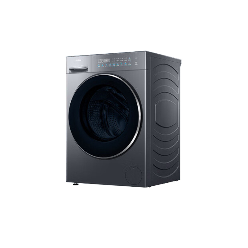 海尔超越系列滚筒洗衣机XQG100-LD58A1 10kg大容量 1级能效 LCD数码屏 极夜灰独嵌两用 不锈钢内桶高清大图