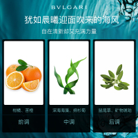 BVLGARI宝格丽碧蓝水能量100ml简装男士香水 海洋香调 清新自然 原装正品