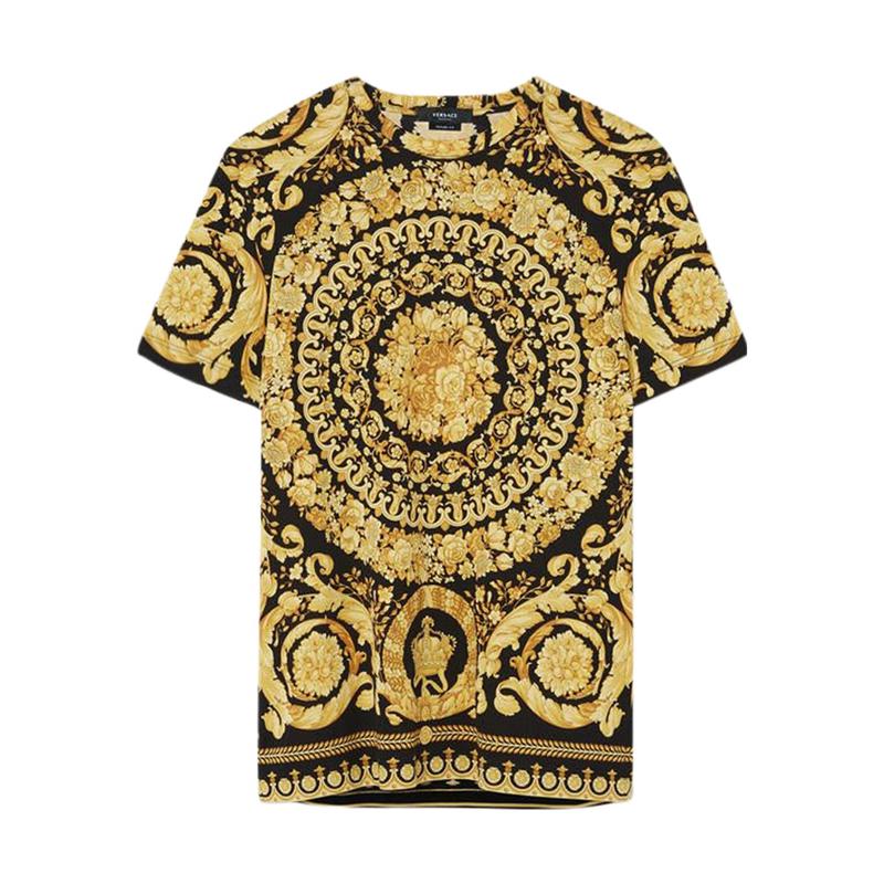 Versace男士短袖多色印花T恤 罗纹圆领时尚休闲装