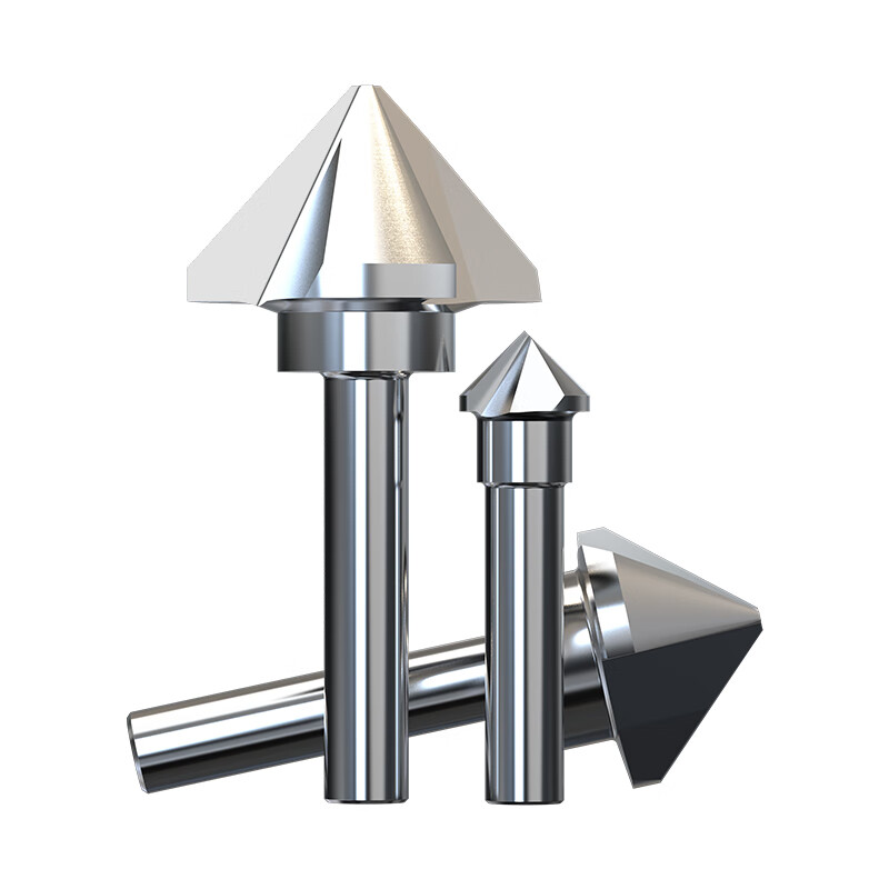 沪豪(HUHAO)倒角刀90度三刃不锈钢扩孔钻头沉孔去毛刺锪钻45度单刃倒角器高清大图