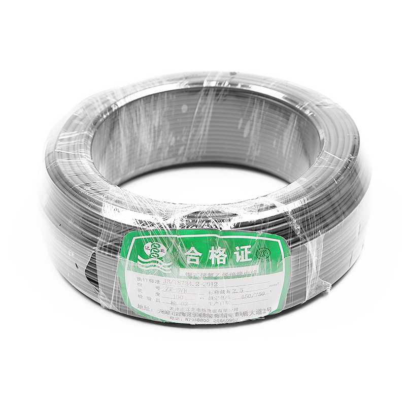 江北 ZR-BVR 1×6平方毫米 阻燃铜芯聚氯乙烯绝缘电线 黑 100米/盘