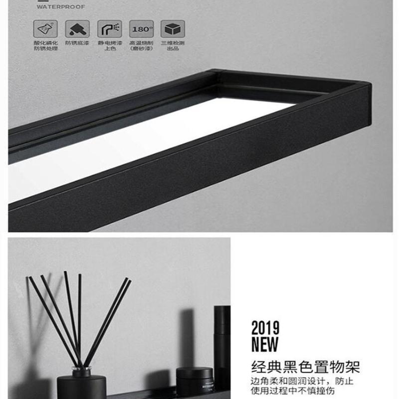 方形:40*50单镜 北欧浴室镜子卫生间壁挂圆镜厕所洗手间带置物架梳妆圆形卫浴镜