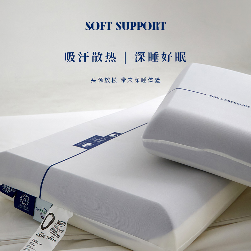 弗切尔珀榕 FTD0251777 慢回弹助睡眠深睡记忆绵枕J2 灰色 42*70*10cm高清大图