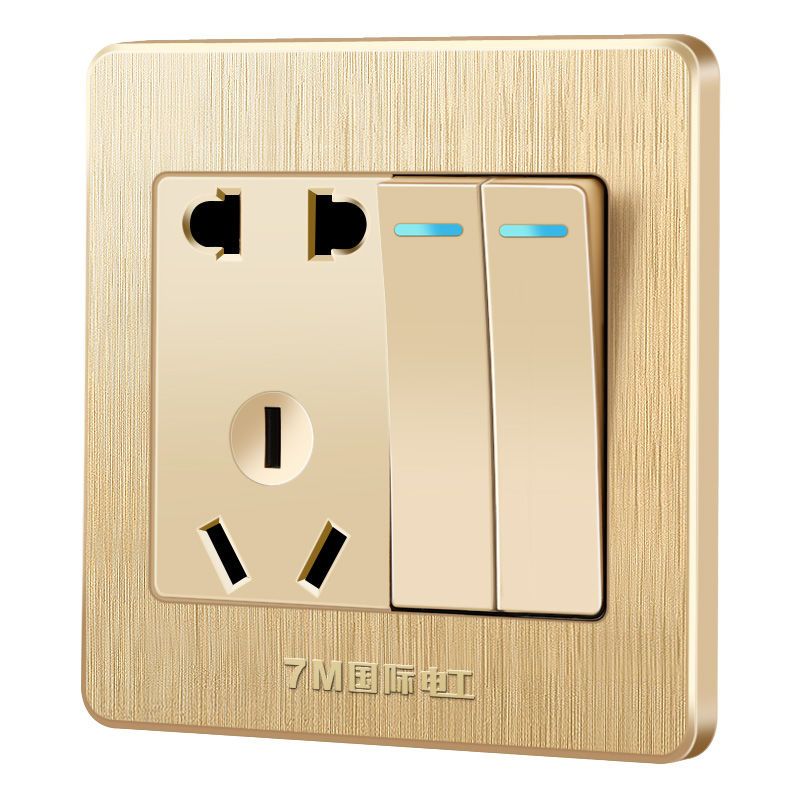 国际电工86型开关插国际电工86型开关插座面板二开双开双控带五孔插座