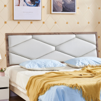 北欧床头板古达简约现代床头软包15米18米免漆双人单买个床头靠背板