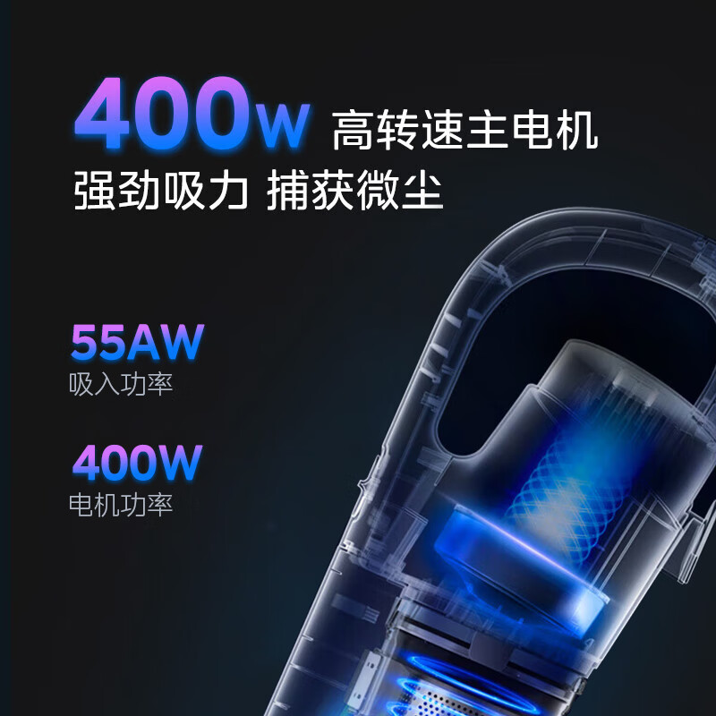 美的(Midea) U2 吸尘器 有线手持推杆地毯两用大吸力除尘吸灰大功率可视化尘杯纤薄机身宠物高清大图