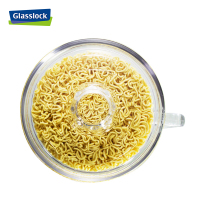 三光云彩(GLASSLOCK)保鲜盒韩国进口钢化玻璃泡面碗带盖快餐杯方便面汤碗学生便当饭碗保鲜盒耐热可微波炉用705ml