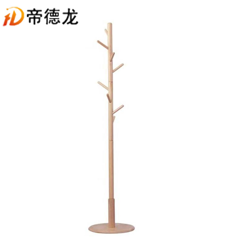 帝德龙木质衣帽架挂衣架M05 400*400*1750mm高清大图
