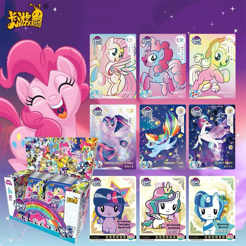 小马宝莉卡片辉月包第四弹卡牌周边回月四4自印小卡正版卡册 小马宝莉立牌第2弹友谊绘影梦幻版一盒12包高清大图