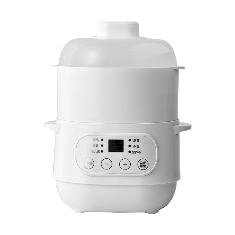 olayks.立时 1L电炖锅(带蒸笼)10A白色 1L高清大图