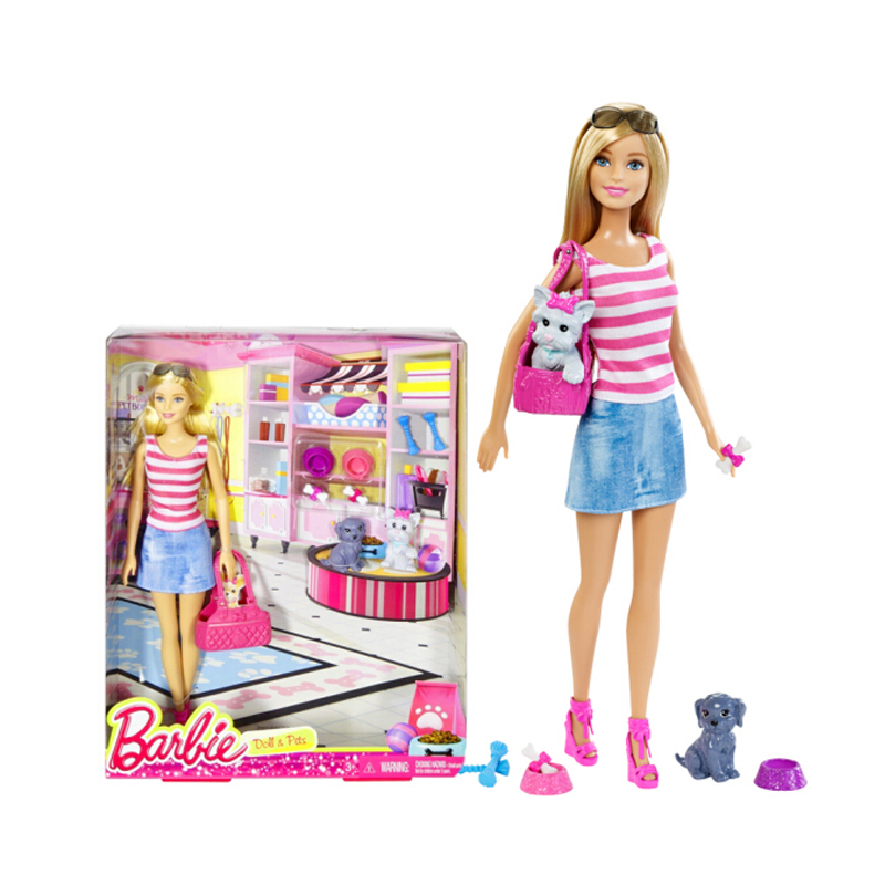 Barbie 芭比之萌宠套装 女孩玩具娃娃 DJR56
