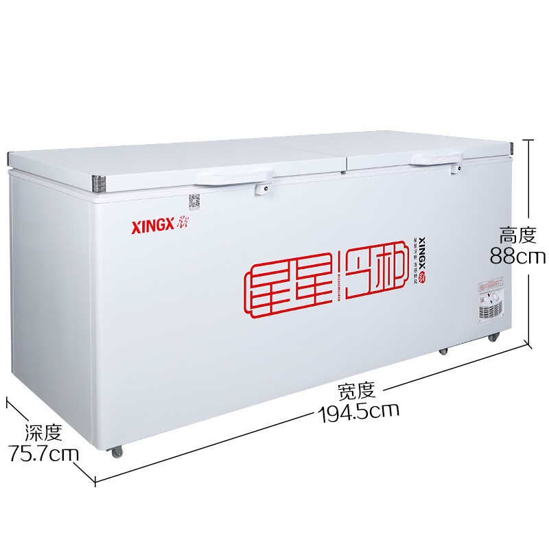 星星(XINGX) BD/BC-718C(G)718升冷藏冷冻冰柜卧式冷柜冰柜大冰柜商用保鲜冷冻转换柜