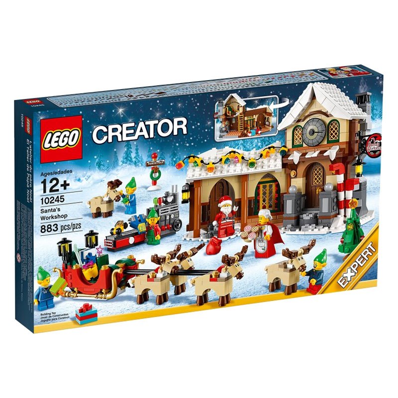 乐高(LEGO)Creator 创意百变 圣诞老人工作室 10245 儿童塑料积木玩具883块 12岁以上