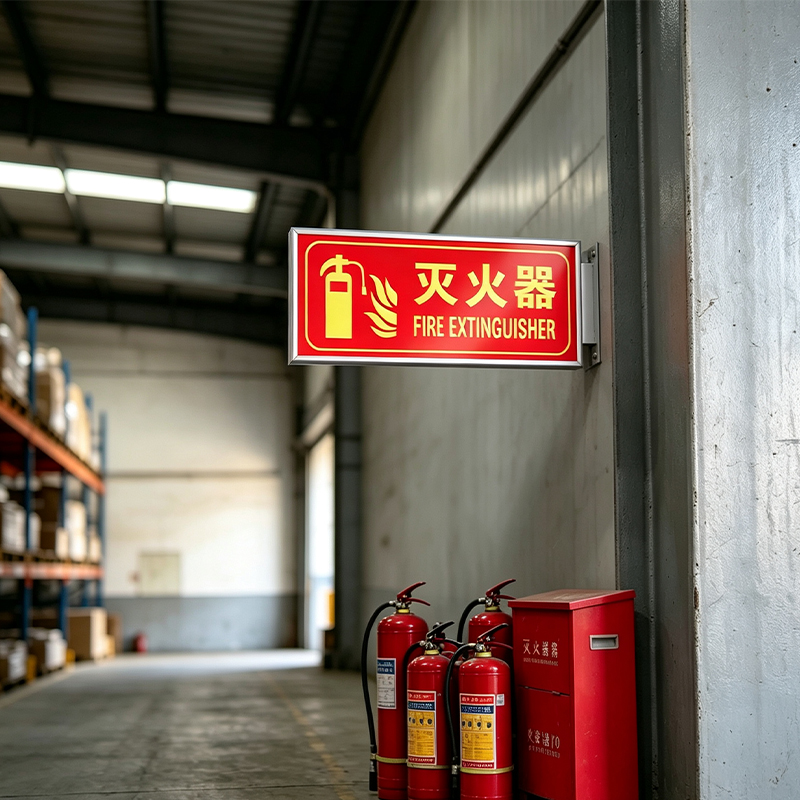 安虎 消防安全警示牌 灭火器银框 张高清大图