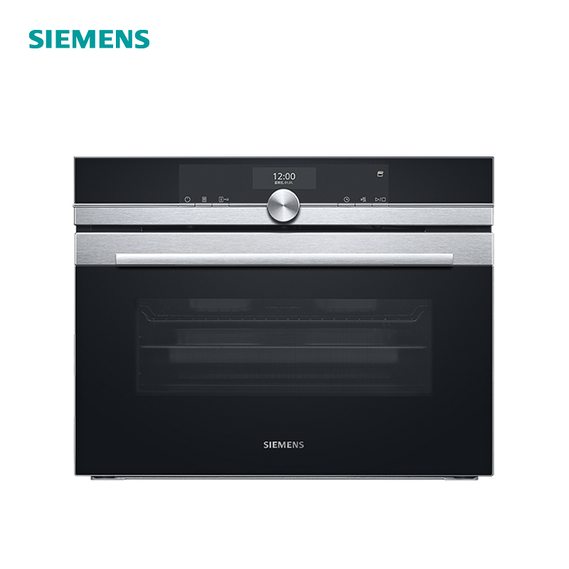 西门子(SIEMENS)蒸烤箱一体机嵌入式德国原装进口彩屏蒸汽烤箱蒸箱二合一47升大容量搪瓷内腔CS636GBS1W高清大图