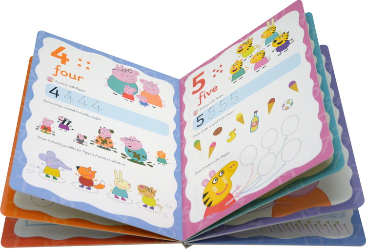 [正版]大开本礼盒装 送擦写笔 Peppa’s Wipe Clean Board Books 小猪佩奇英文原版 粉红猪高清大图