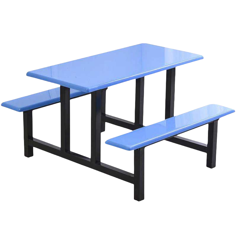 铭思达不锈钢连体餐桌四人位张高清大图