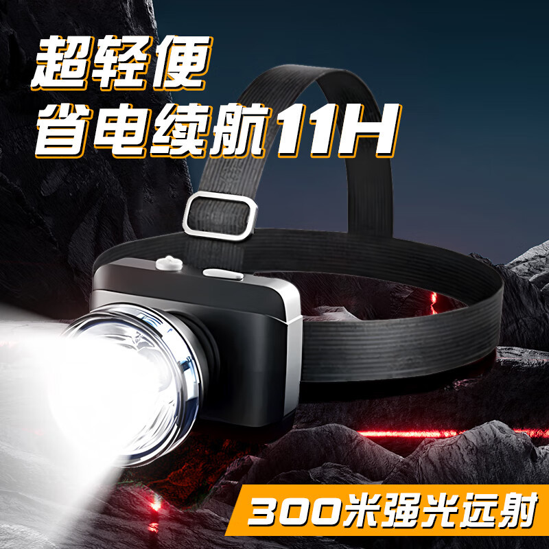久量led-7229充电头灯 强光远射头戴式锂电池电筒 户外夜钓矿灯钓鱼灯