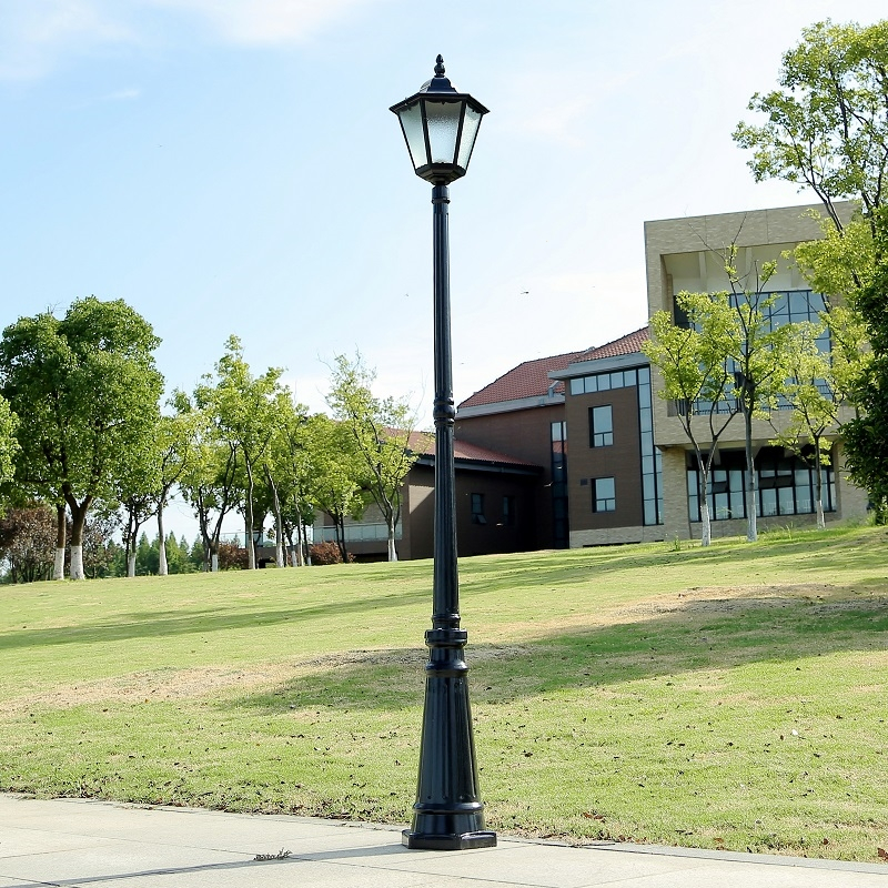 如华福禄庭院灯户外小区花园别墅景观灯双头led路灯家用3米高杆灯