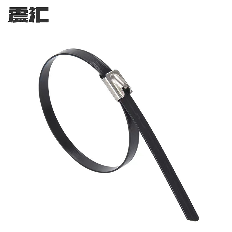震汇 包塑不锈钢扎带 9*500mm 条高清大图