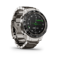 佳明 GARMIN MARQ-Aviator-飞行家 后掠翼设计磨砂钛金属表链智能户外GPS蓝宝石镜面时尚腕表