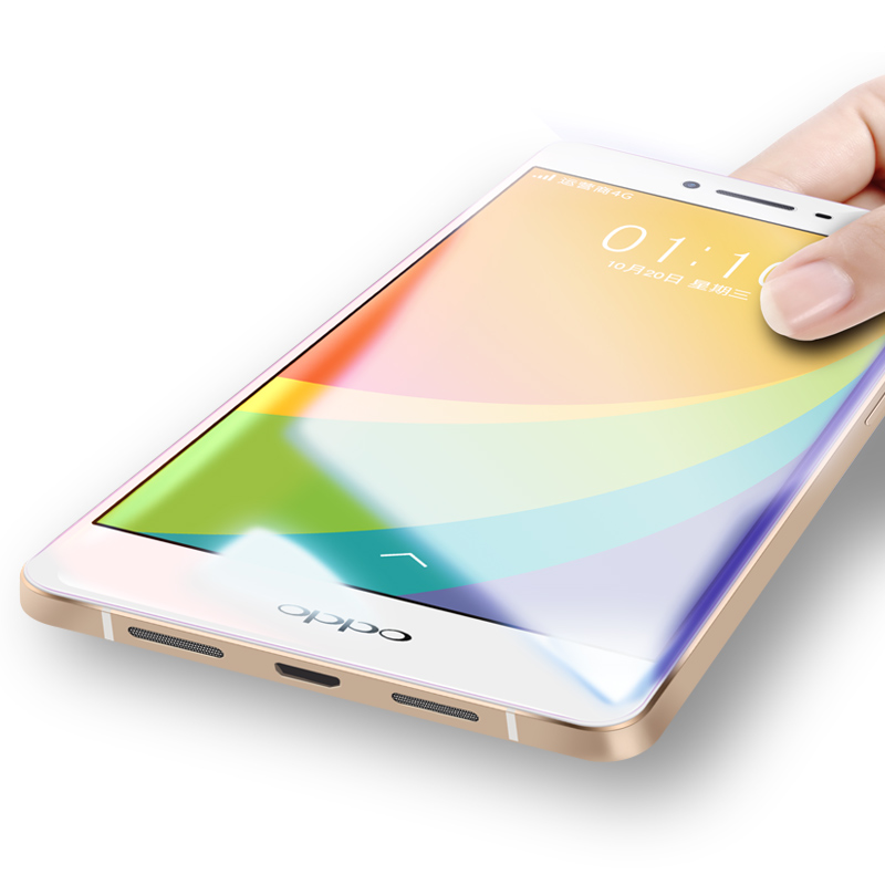 oppor7plus钢化膜透明玻璃手机贴膜高清前膜防指纹防摔r7splus非全屏