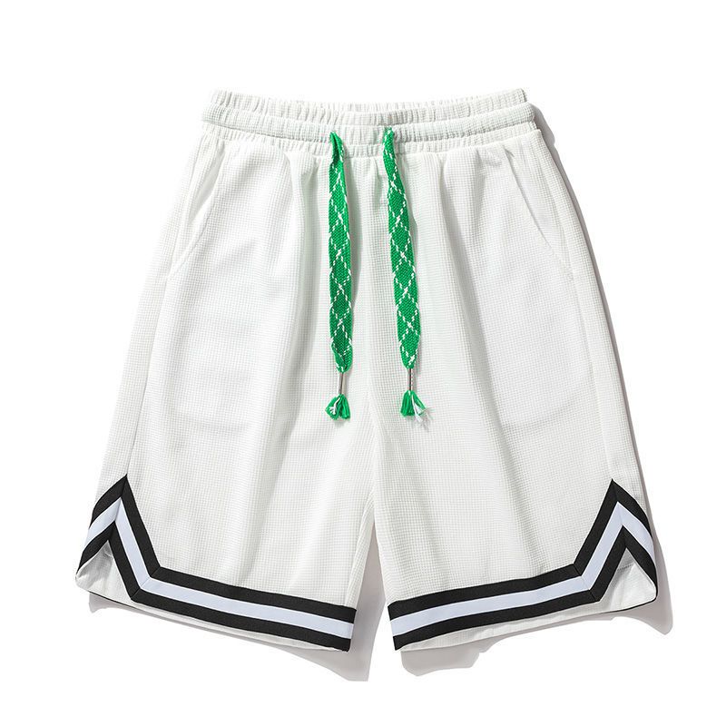 真维斯华夫格运动套装女新款夏季薄款潮牌休闲短袖短裤情侣两件套