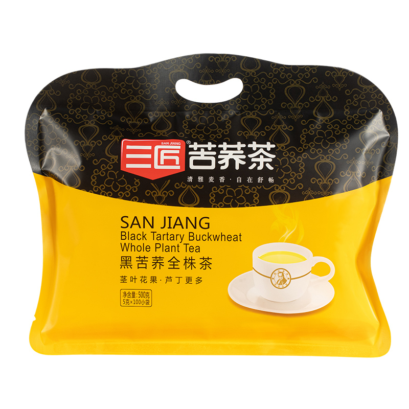 三匠 黑苦荞全株茶500g*2