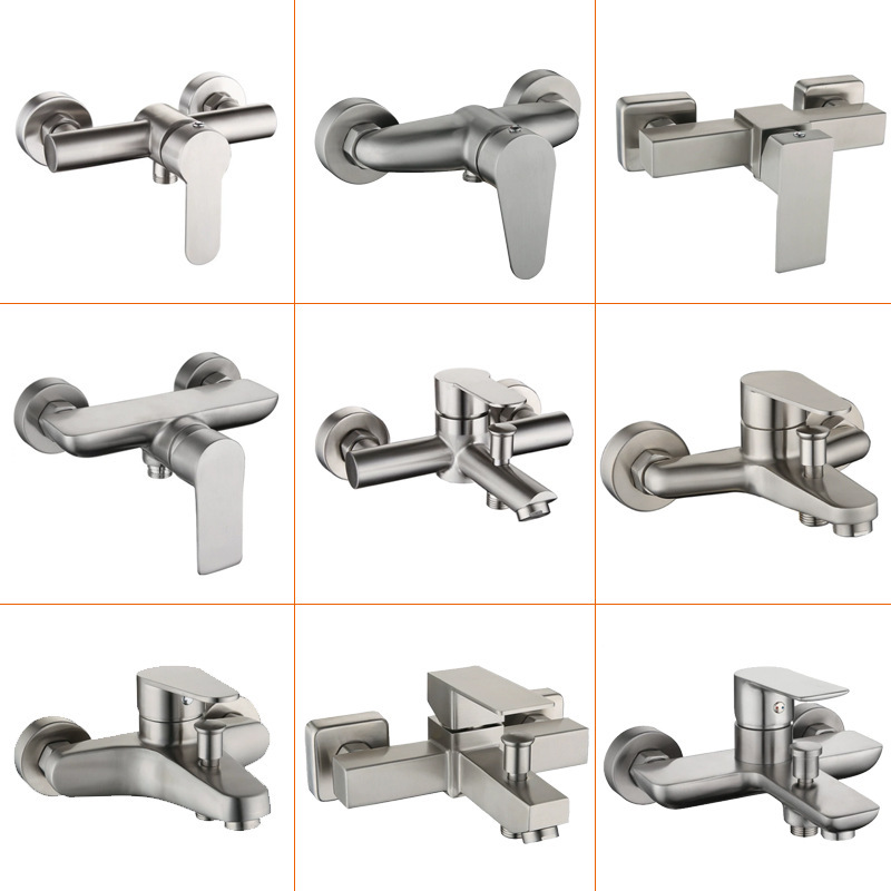 水龙珠(SHUILONGZHU) 304不锈钢分体混合水龙头冷热可调节升降花洒明珠淋浴帝王三联