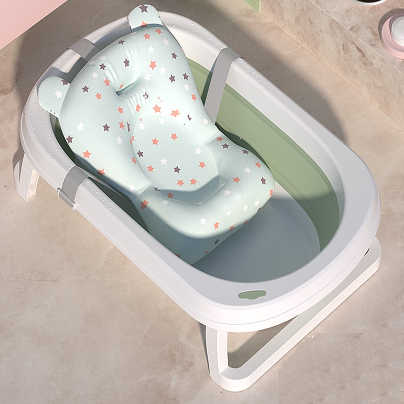 古达婴儿洗澡盆宝宝折叠浴盆新生幼儿童可坐躺家用大号沐浴桶小孩用品
