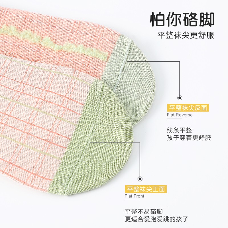 浪莎女童袜子儿童春秋棉袜中大童女孩中筒袜小初中生宝宝保暖童袜高清大图
