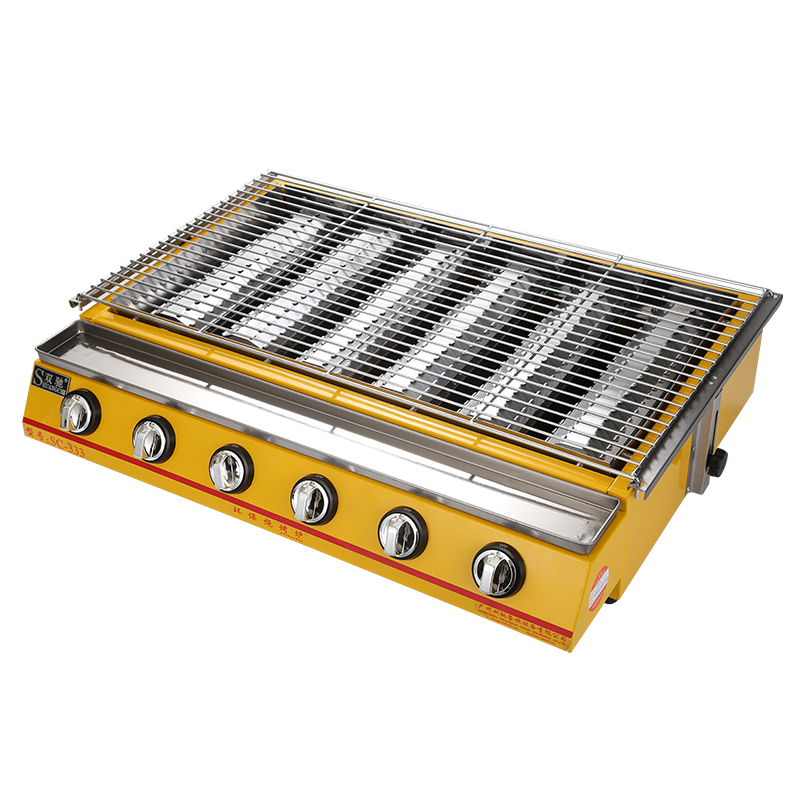 燃气烧烤炉商用摆摊纳丽雅naliya液化气烧烤炉煤气烤生蚝扇贝面筋大六