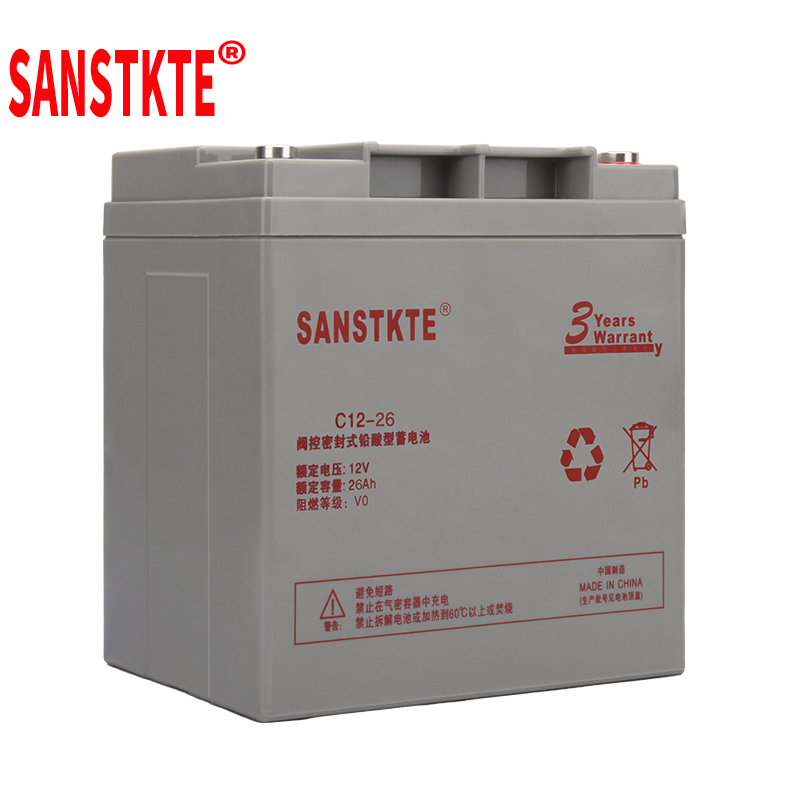 SANSTKTE铅酸蓄电池UPS电源12V26AH通信EPS监控网络门禁安防消防系统C12-26高清大图