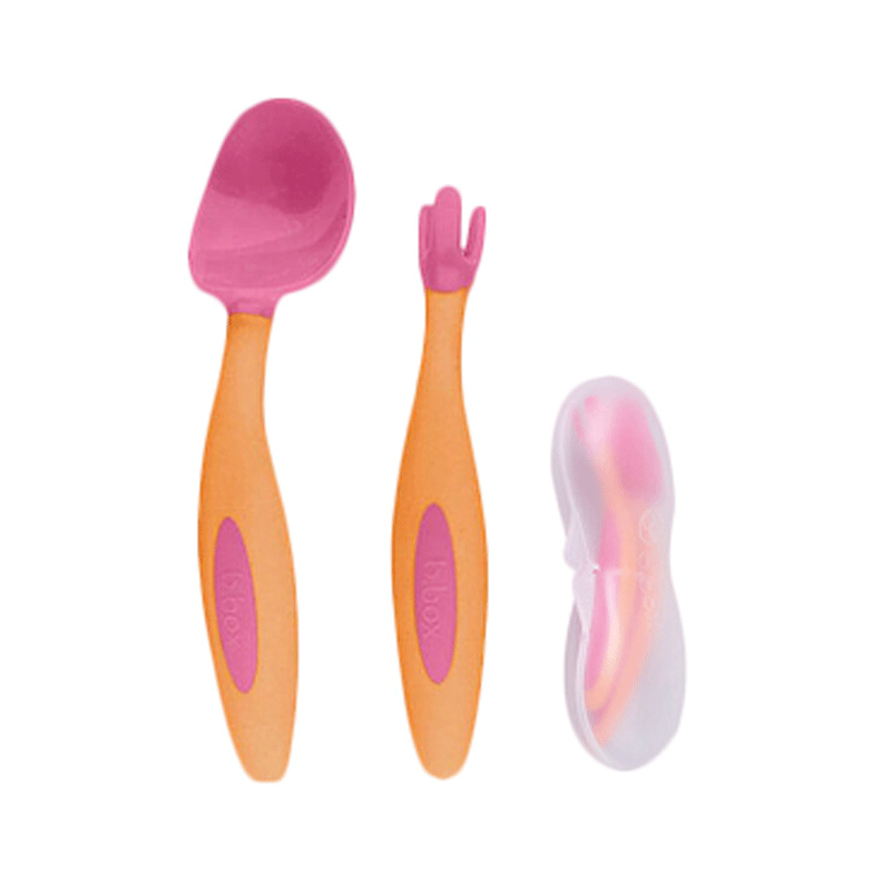 b.box cutlery set三角叉勺套装-草莓粉高清大图