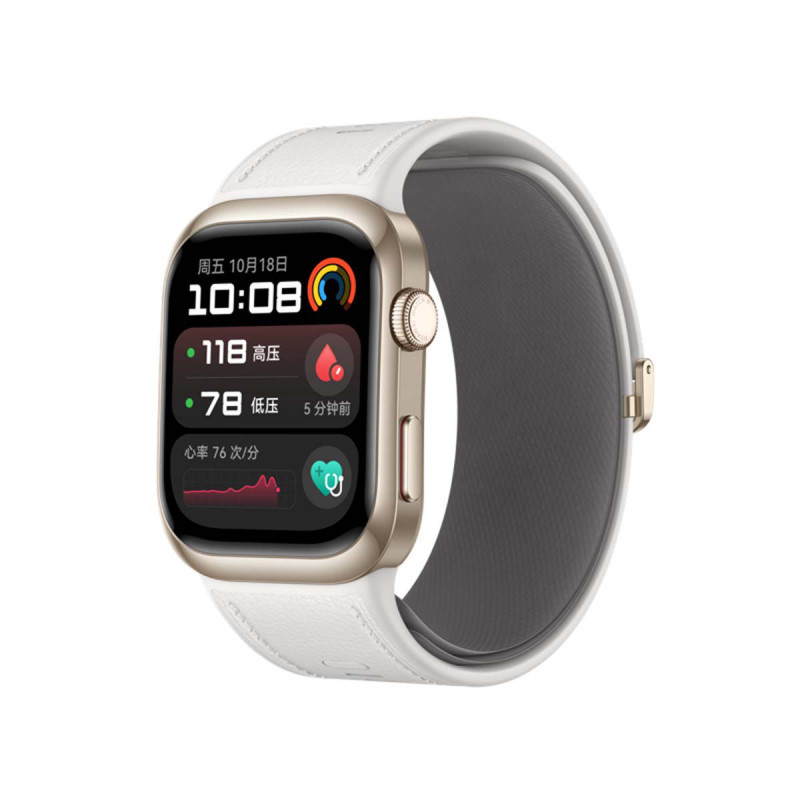 HUAWEI/华为 WATCH D2 腕部动态血压记录仪 幻夜黑铝合金表壳 黑色氟橡胶表带 动态血压监测 一键微体检 轻巧时尚