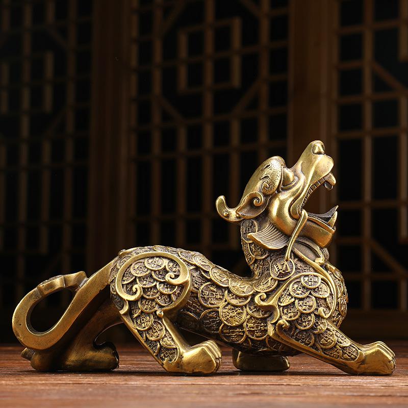 美帮汇铜貔貅摆件一对大号客厅办公室皮丘摆设家居饰品高清大图