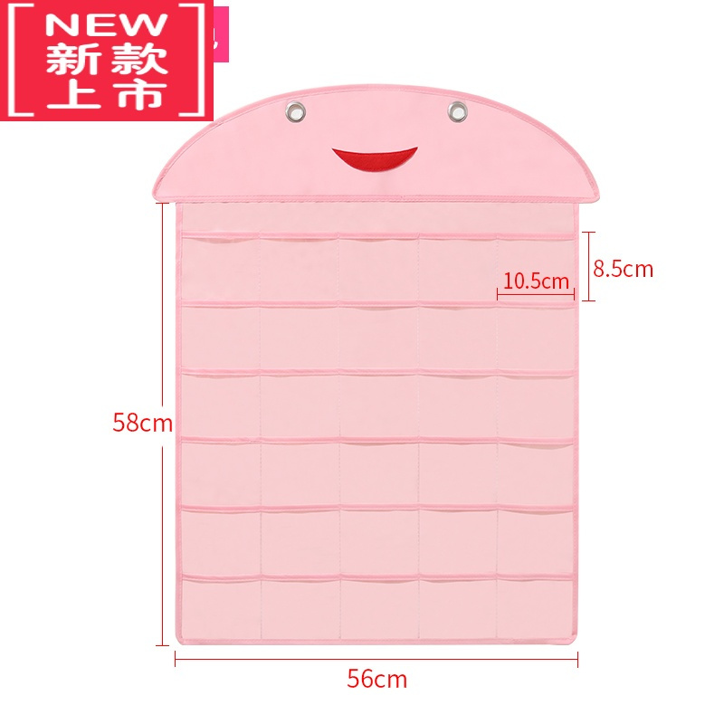 可莉允幼儿童识字卡片挂袋接送卡可水洗分格挂图宝宝汉字拼音卡收纳挂袋